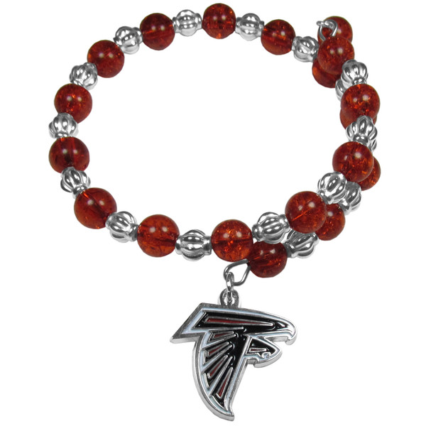Atlanta Falcons Bead Memory Wire Bracelet