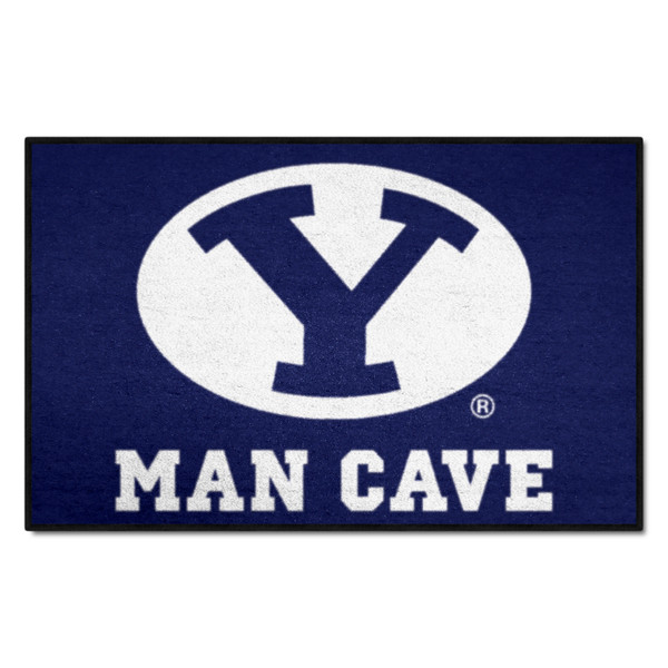 Brigham Young University - BYU Cougars Man Cave Starter "Oval Y" Logo Blue