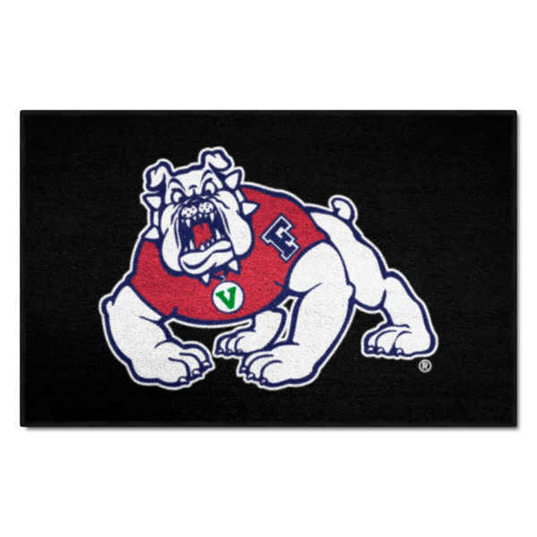 Fresno State - Fresno State Bulldogs Starter Mat 4-Paw Bulldog Primary Logo Black