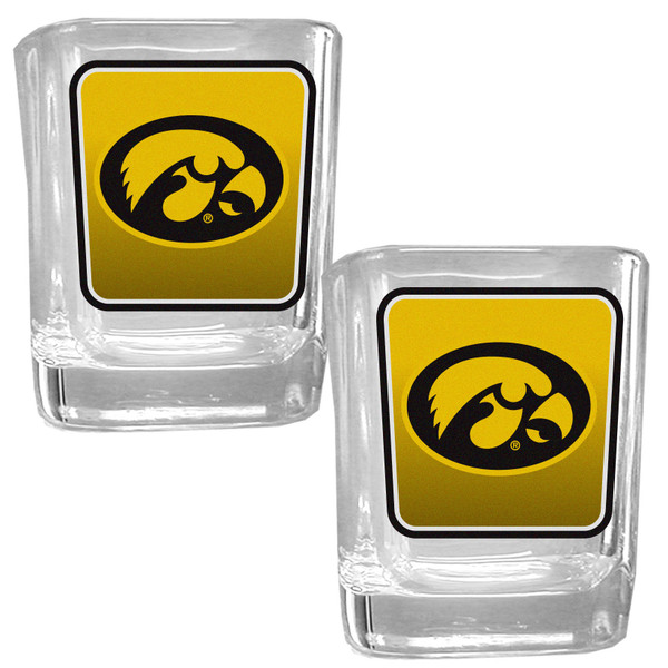 Iowa Hawkeyes Square Glass Shot Glass Set