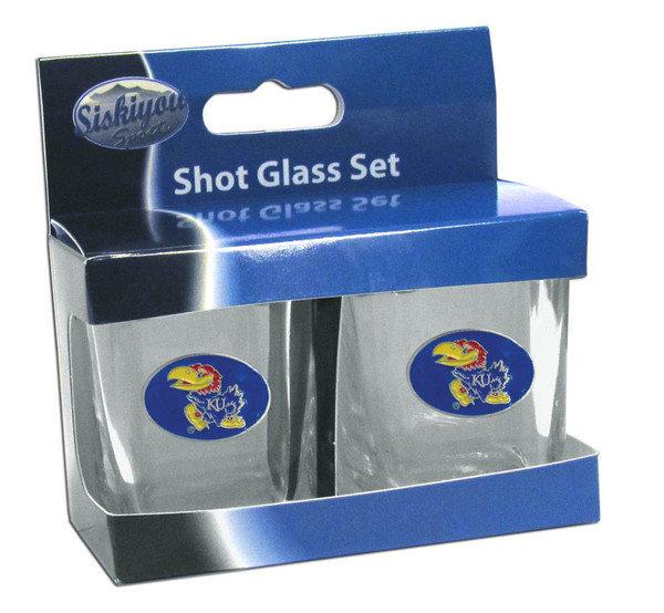 Kansas Jayhawks Shot Glass Set