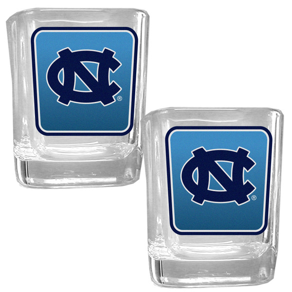 N. Carolina Tar Heels Square Glass Shot Glass Set