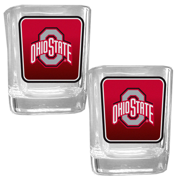 Ohio St. Buckeyes Square Glass Shot Glass Set