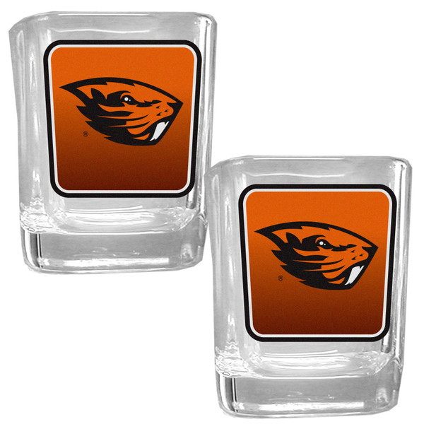 Oregon St. Beavers Square Glass Shot Glass Set