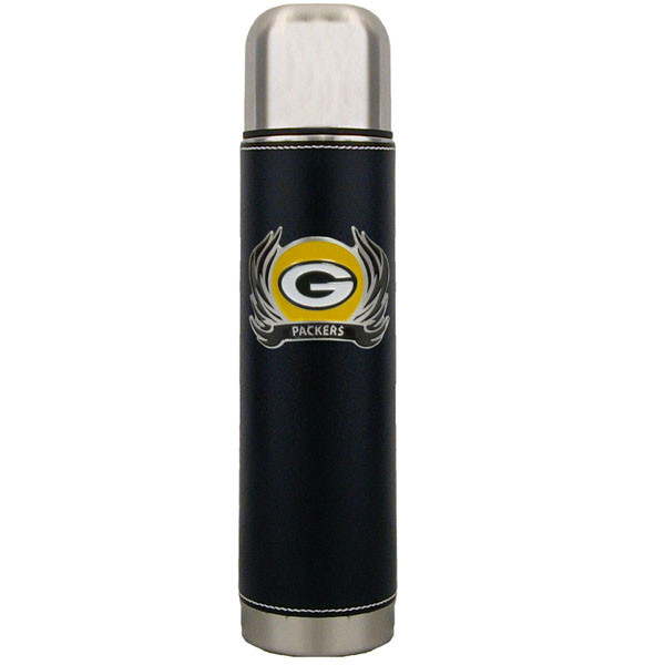 Green Bay Packers Thermos with Flame Emblem