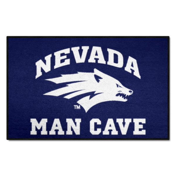 University of Nevada - Nevada Wolfpack Man Cave Starter "Nevada & Wolf" Logo Navy