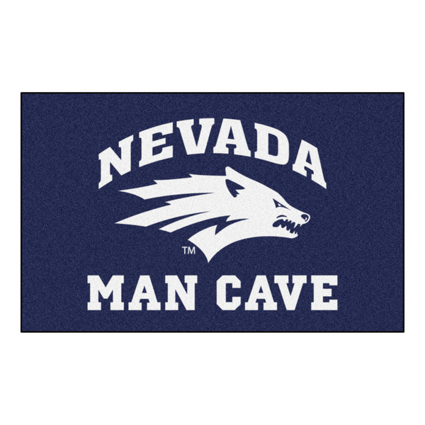 University of Nevada - Nevada Wolfpack Man Cave UltiMat "Nevada & Wolf" Logo Navy