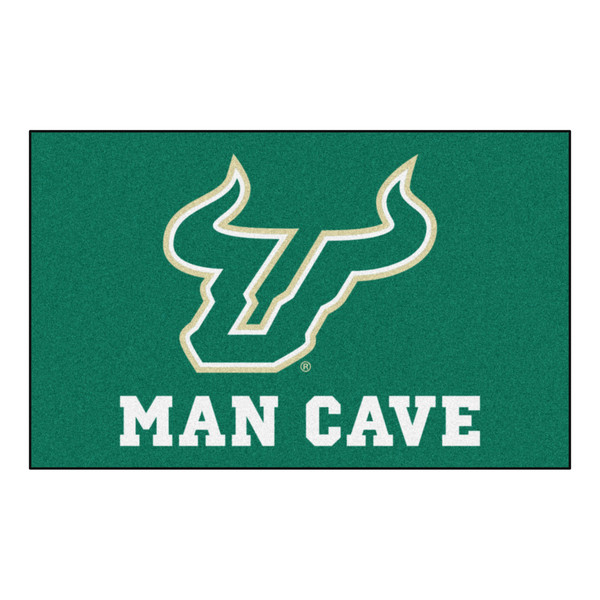 University of South Florida - South Florida Bulls Man Cave UltiMat Bull Primary Logo Green