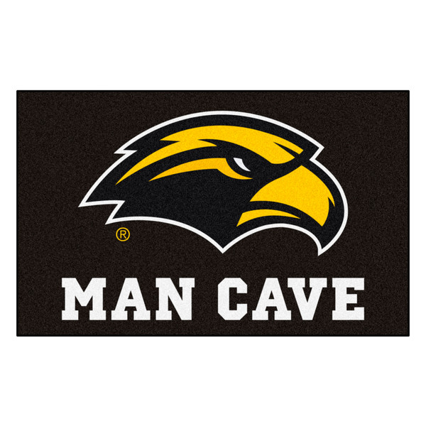 University of Southern Mississippi - Southern Miss Golden Eagles Man Cave UltiMat Eagle Primary Logo Black