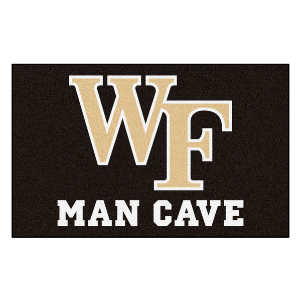 Wake Forest University - Wake Forest Demon Deacons Man Cave UltiMat WF Primary Logo Black