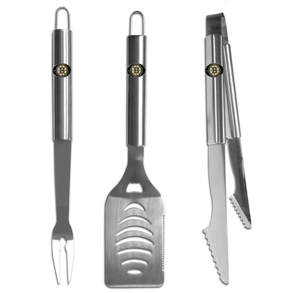 Boston Bruins® 3 pc Stainless Steel BBQ Set