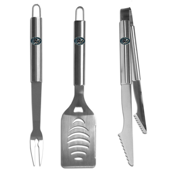 San Jose Sharks® 3 pc Stainless Steel BBQ Set