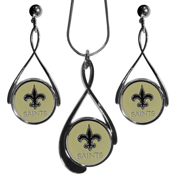 New Orleans Saints Tear Drop Jewelry Set