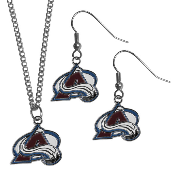 Colorado Avalanche® Dangle Earrings and Chain Necklace Set