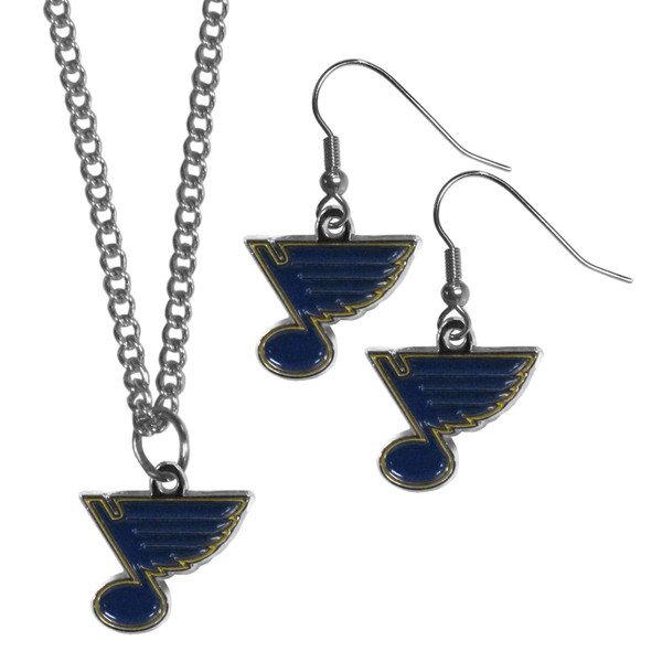 St. Louis Blues® Dangle Earrings and Chain Necklace Set