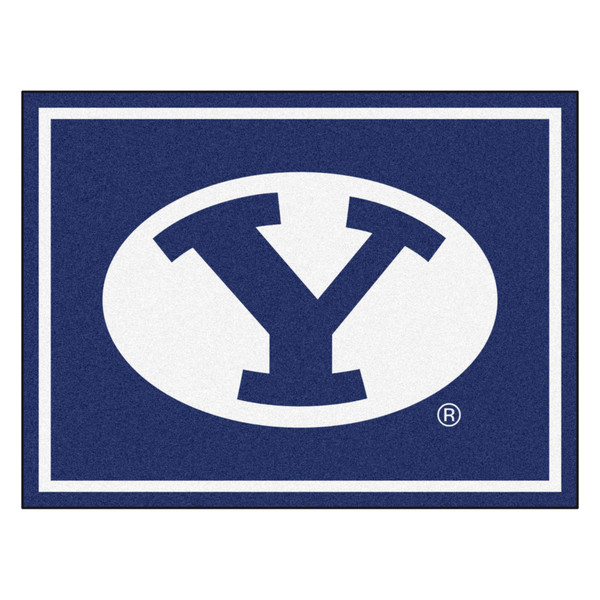 Brigham Young University - BYU Cougars 8x10 Rug "Oval Y" Logo Blue