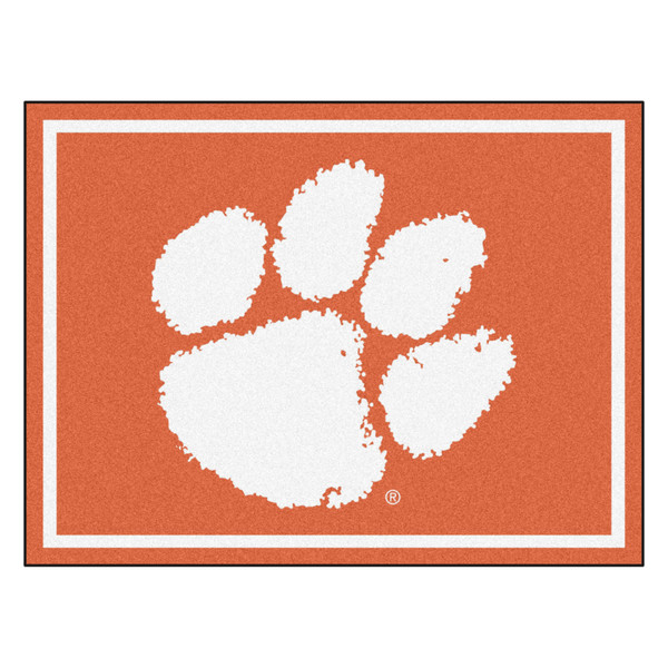 Clemson University - Clemson Tigers 8x10 Rug Tiger Paw Primary Logo Orange
