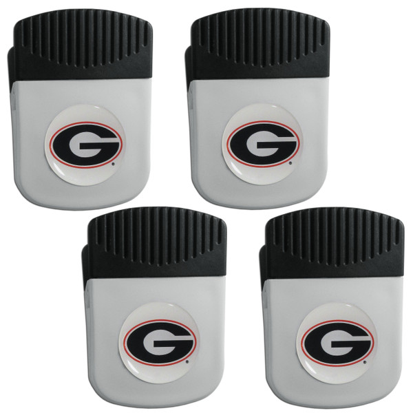 Georgia Bulldogs Clip Magnet with Bottle Opener, 4 pack