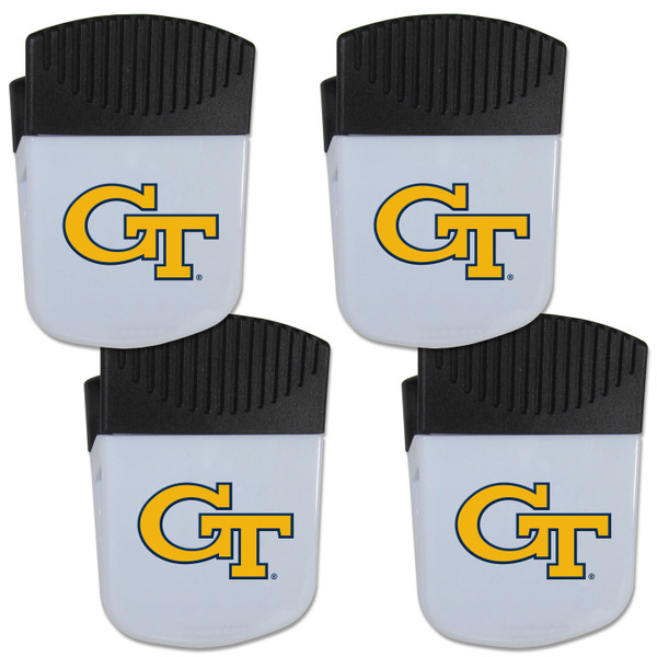 Georgia Tech Yellow Jackets Chip Clip Magnet with Bottle Opener, 4 pack