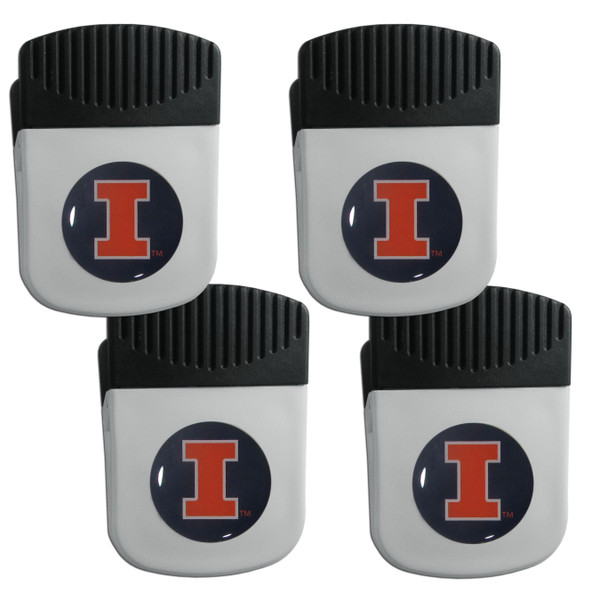 Illinois Fighting Illini Clip Magnet with Bottle Opener, 4 pack