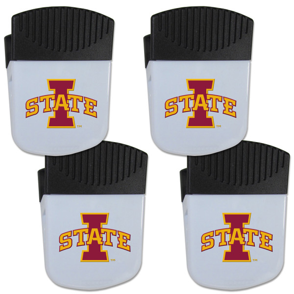 Iowa St. Cyclones Chip Clip Magnet with Bottle Opener, 4 pack