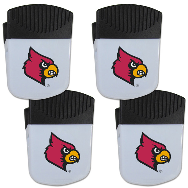 Louisville Cardinals Chip Clip Magnet with Bottle Opener, 4 pack