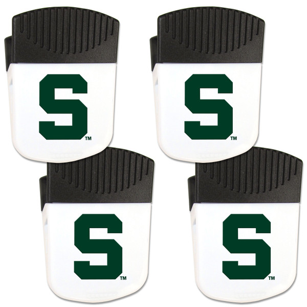 Michigan St. Spartans Chip Clip Magnet with Bottle Opener, 4 pack