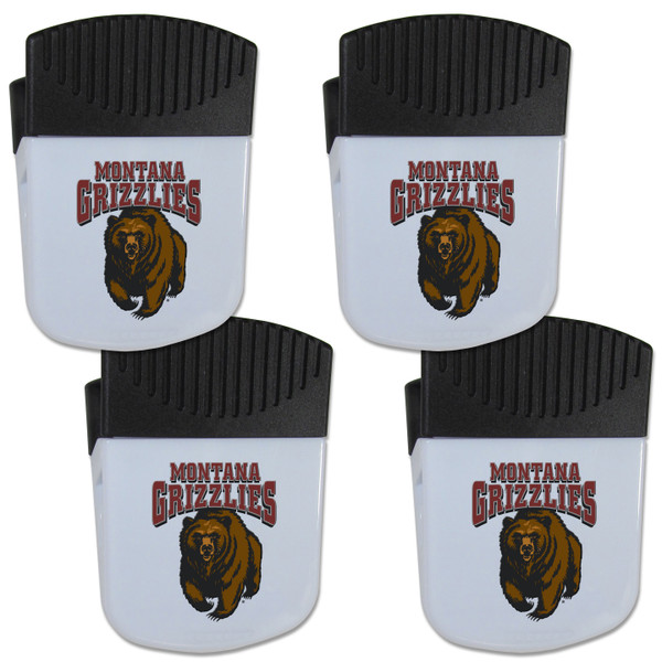 Montana Grizzlies Chip Clip Magnet with Bottle Opener, 4 pack