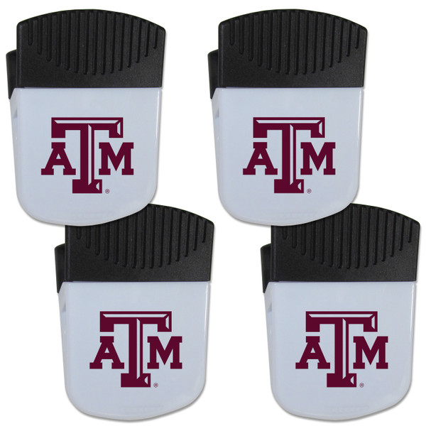 Texas A & M Aggies Chip Clip Magnet with Bottle Opener, 4 pack