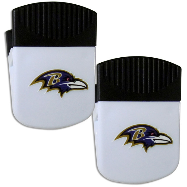 Baltimore Ravens Chip Clip Magnet with Bottle Opener, 2 pack