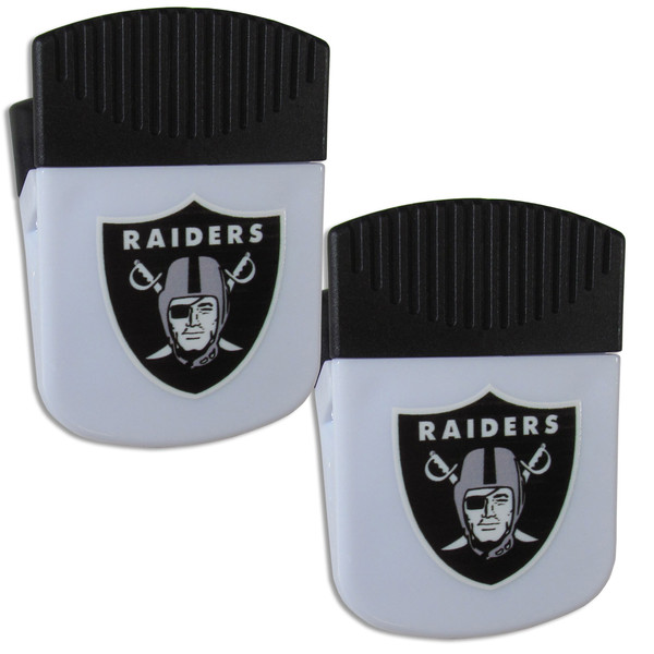 Las Vegas Raiders Chip Clip Magnet with Bottle Opener, 2 pack