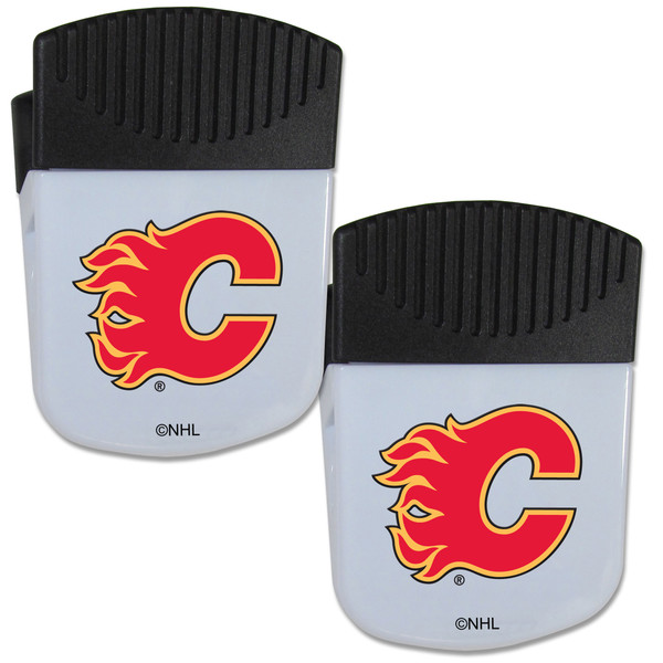 Calgary Flames Chip Clip Magnet with Bottle Opener, 2 pack