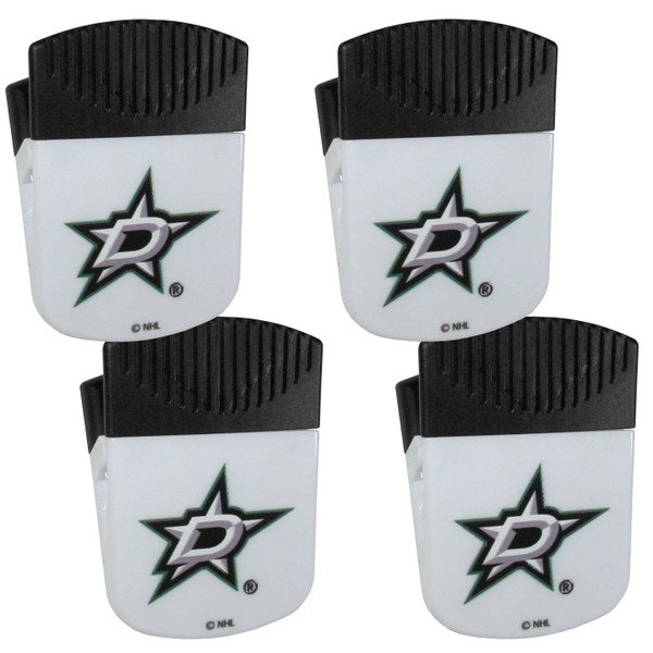 Dallas Stars Chip Clip Magnet with Bottle Opener, 4 pack