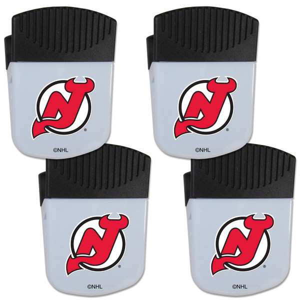 New Jersey Devils Chip Clip Magnet with Bottle Opener, 4 pack