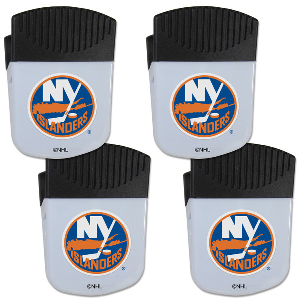 New York Islanders Chip Clip Magnet with Bottle Opener, 4 pack