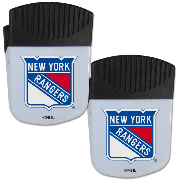 New York Rangers Chip Clip Magnet with Bottle Opener, 2 pack