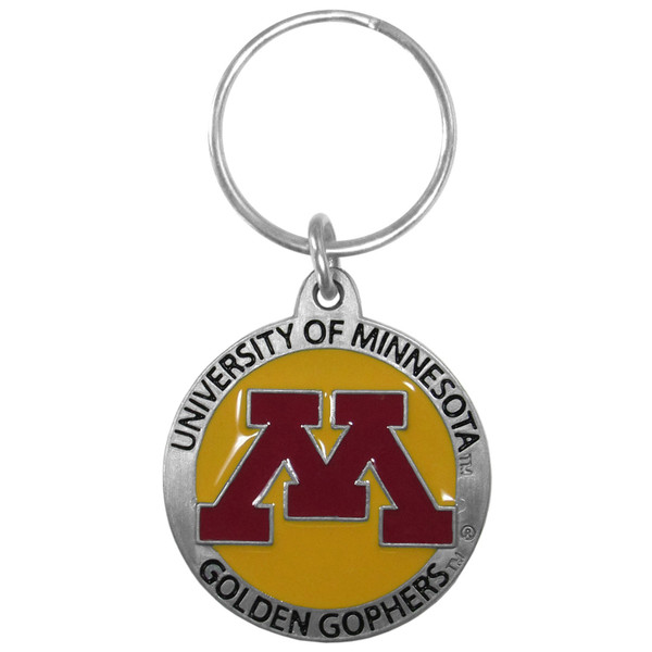 Minnesota Golden Gophers Carved Metal Key Chain