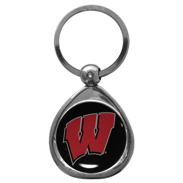 Wisconsin Badgers Chrome Key Chain