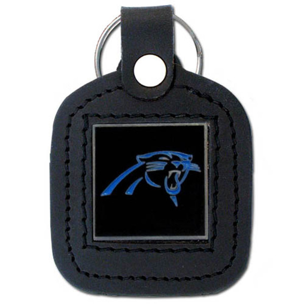 Carolina Panthers Square Leatherette Key Chain