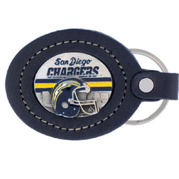 Leather Keychain - Los Angeles Chargers