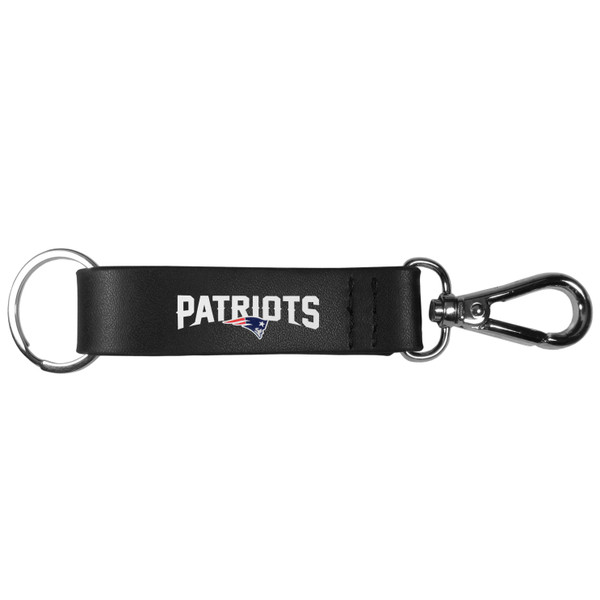 New England Patriots Black Strap Key Chain