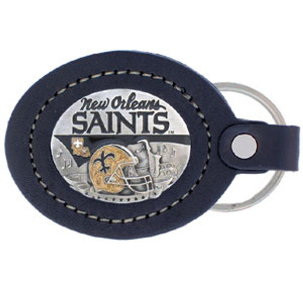 Leather Keychain - New Orleans Saints