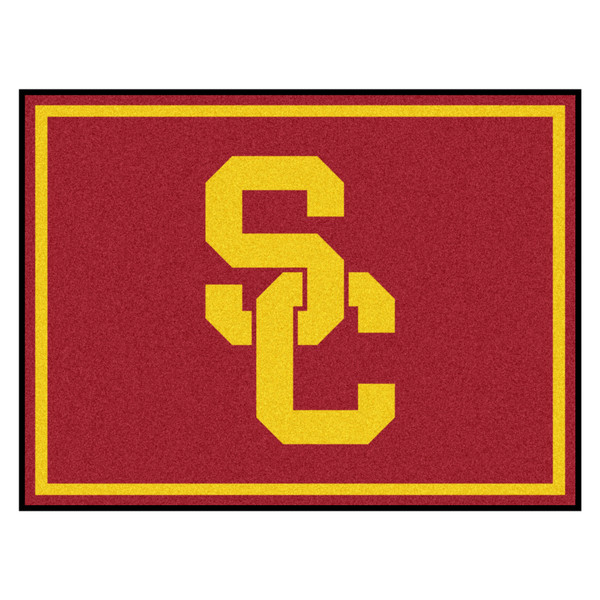 University of Southern California - Southern California Trojans 8x10 Rug Interlocking SC Primary Logo Cardinal