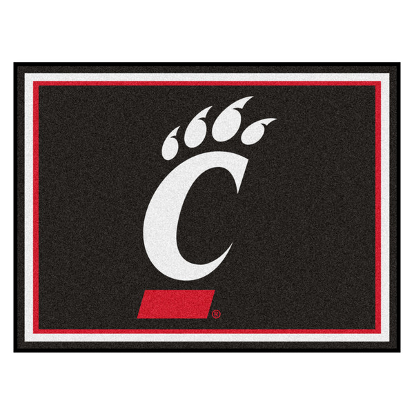 University of Cincinnati - Cincinnati Bearcats 8x10 Rug Claw C Primary Logo Black