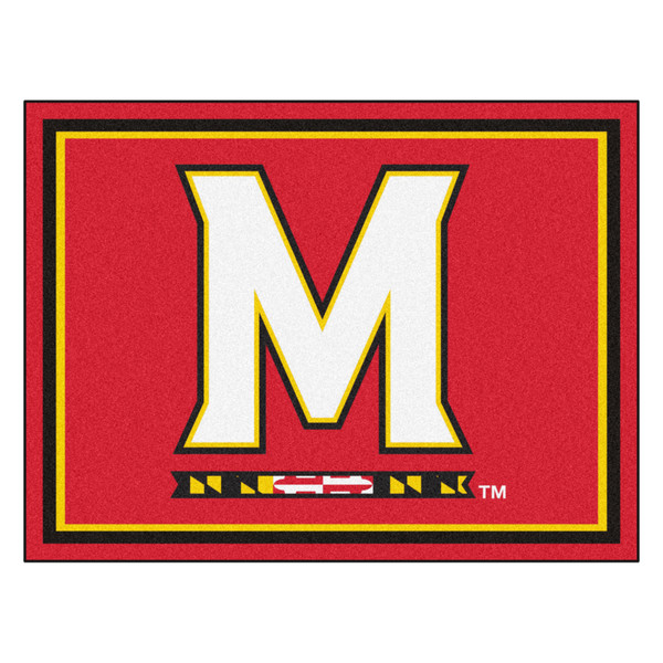 University of Maryland - Maryland Terrapins 8x10 Rug M Primary Logo Red