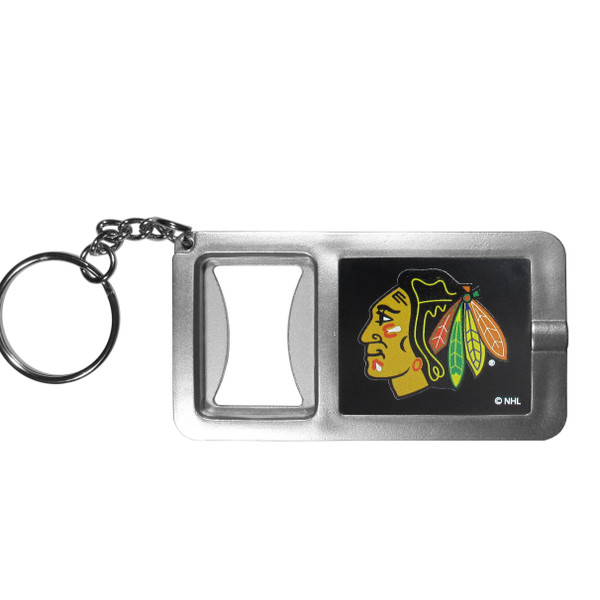 Chicago Blackhawks® Flashlight Key Chain with Bottle Opener