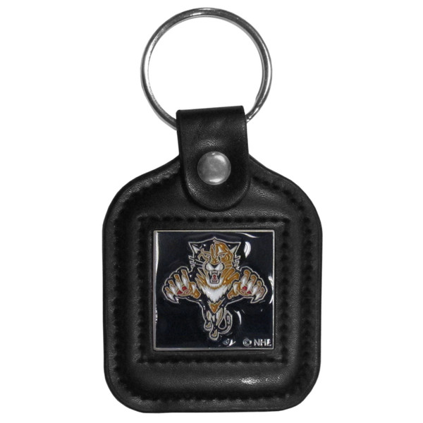 Florida Panthers® Square Leatherette Key Chain