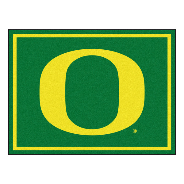 University of Oregon - Oregon Ducks 8x10 Rug O Primary Logo Green