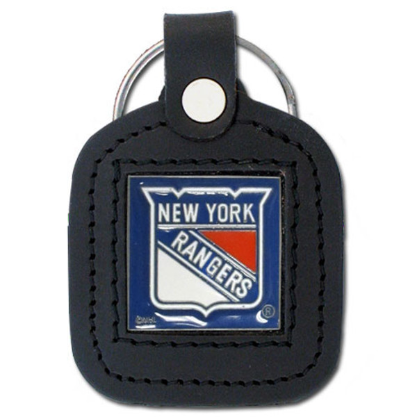 New York Rangers® Square Leatherette Key Chain