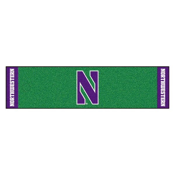 Northwestern University - Northwestern Wildcats Putting Green Mat "N" Logo Green
